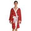 Black Girl Magic Red Long Sleeve Kimono Robe - Image 7
