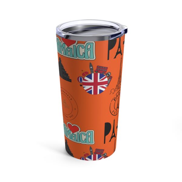 World Traveler Orange Tumbler 20oz - Image 4