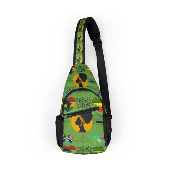 Travel-Inspired Chest Bag with Vibrant African Designs