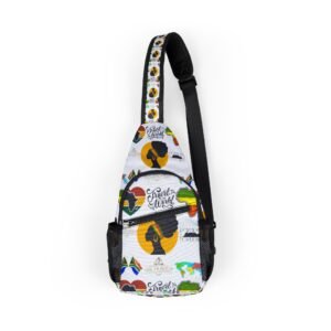 Travel-Inspired Chest Bag with Vibrant African Designs