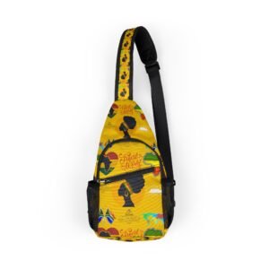 Travel-Inspired Chest Bag with Vibrant African Designs